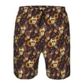 thumbnail image 4 of Naloa Sunflowers with Skull and Hand Men's Beach Shorts, Surfing shorts, Swim trunks, Quick Dry Swim Trunks for Surfing Beach Fun - Medium, 4 of 9