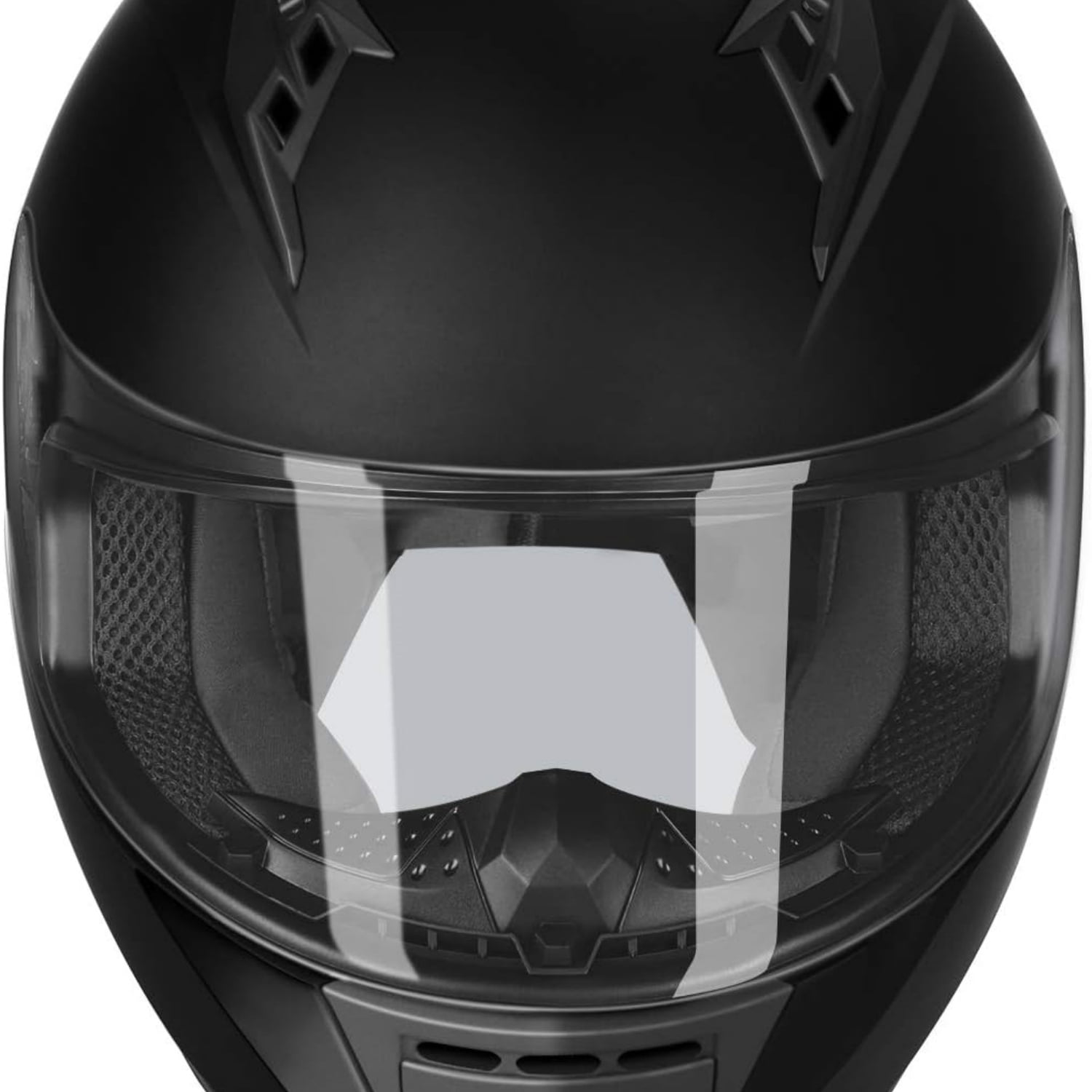 Compact Motorcycle Helmet - Matte Black, Large - Full Face