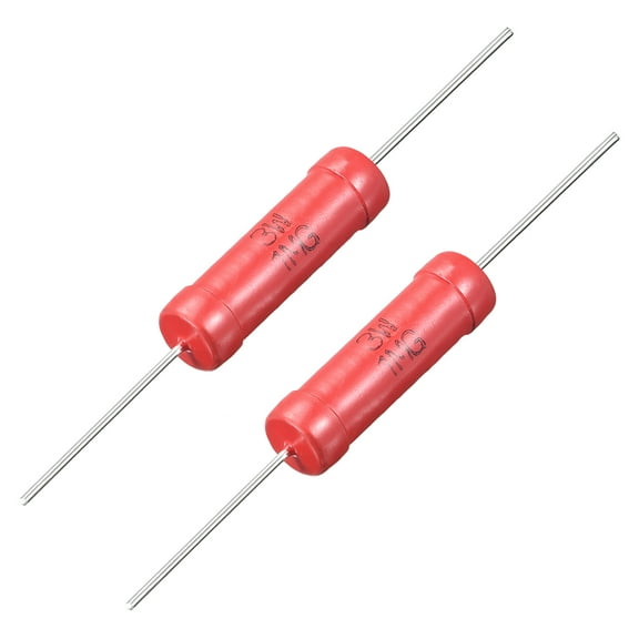 3W Power Rating 1M Ohm High Voltage Glass Glaze Electric Film Resistors 2 Pcs