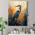 thumbnail image 4 of Qisvanset 12x16 Inch 2D Flat Framed Canvas Art, Blue Heron Lake Bird Tranquil Nature Coastal Marshland Wildlife Wall Art, 4 of 5