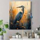thumbnail image 4 of Qisvanset 12x16 Inch 2D Flat Framed Canvas Art, Blue Heron Lake Bird Tranquil Nature Coastal Marshland Wildlife Wall Art, 4 of 5