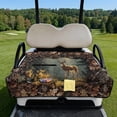 thumbnail image 2 of LedBack Heavy Duty Golf Cart Blanket Seat Covers Deer Camo Hunting Print Golf Cart Towel Seat Covers with Pockets Suitable for All Seasons, Brown, 2 of 7