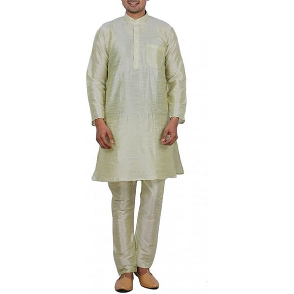 Royal Mens Silk Blend Festive Kurta Churidar Set