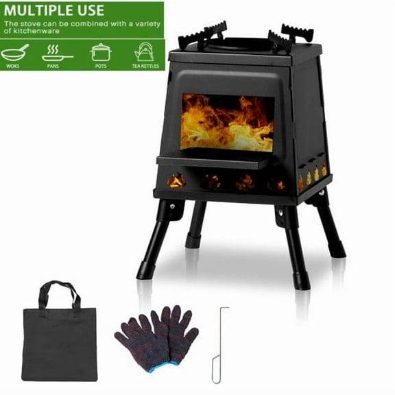 YDLW 38 inch Fire Pit for Outside 2 in 1 BBQ Wood Burning Fire Pit for Outdoor Camping Large Fire Pit Wood Bowl Firepit with Grate Spark Screen Log Grate