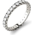 thumbnail image 2 of Charles & Colvard 14K White Gold Forever One 2.2mm Round Moissanite Eternity Band-Size 7 1.04cttw DEW, 2 of 6