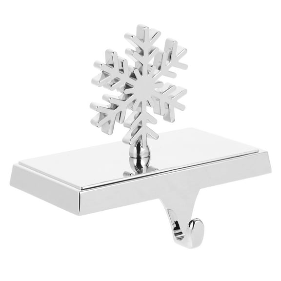 HONMEET Mantel Stocking Holder Stocking Hanger Silver Iron 1Pack 3.9X2.8X2.0In