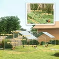 thumbnail image 3 of PawHut Chicken Run, Large Metal Chicken Coop w/ Cover for 24-30 Chickens, 3 of 10