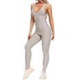 thumbnail image 1 of Xuanfei Women Jacquard Butt Lift Open Back Criss Cross Yoga Jumpsuit, 1 of 5