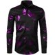 thumbnail image 3 of Nueva camisa de moda para hombre con estampado 3D de flores, solapa con botones, camisa de manga larga, ropa de fiesta, diseño de estilos, camisas cómodas, 3 of 5