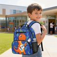 thumbnail image 4 of Jeiento Cute Dinosaur 13.5 Inch Kids Toddler Bookbag, Preschool Backpack with Dual Carry Options, Multi-Compartment School Bag for Boys Girls Daycare Travel, 4 of 7