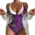 thumbnail image 1 of Aayomet Maillot de Bain une Pièce pour Femmes Assorti (Violet, TG), 1 of 4