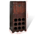 thumbnail image 3 of vidaXL Wooden Wine Rack for 9 Bottles with Storage, 3 of 3