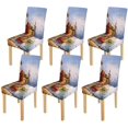 thumbnail image 1 of ABPHQTO Pintura al óleo Venecia Italia Estiramiento de la cubierta de la silla Funda protectora del asiento para el comedor Hotel Fiesta de bodas Juego de 6, 1 of 4
