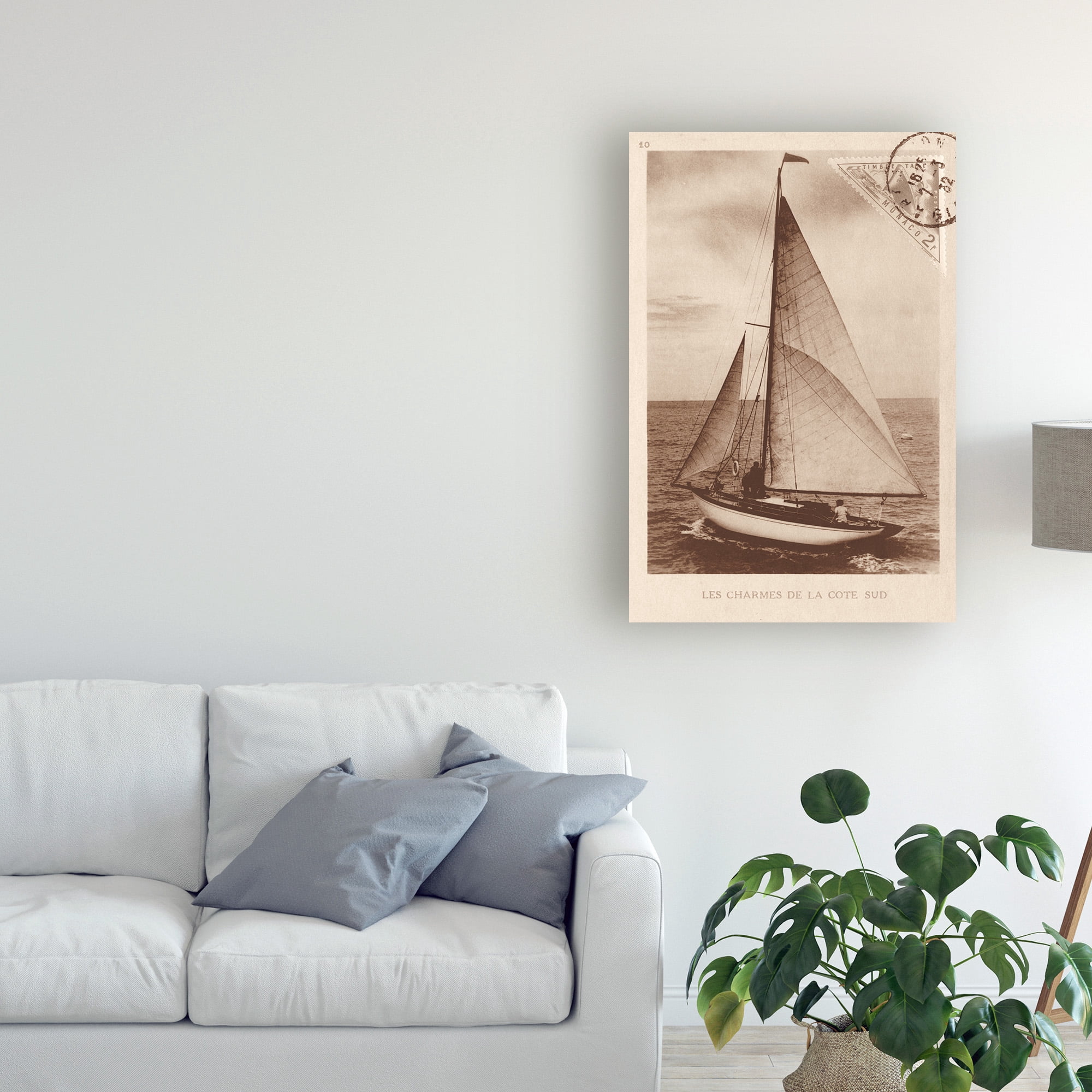 Trademark Fine Art 'Vintage Sailing II Sepia' Canvas Art by Wild Apple Portfolio