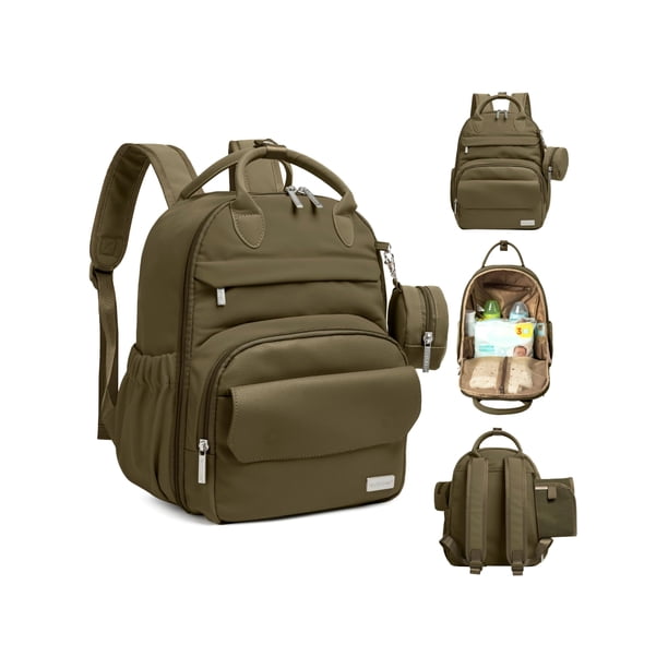 Mochila para pañales KeaBabies PLAY 12L de piel sintética impermeable