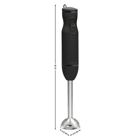 Chefman - Immersion Stick Hand Blender with Stainless Steel Blades - BLACK