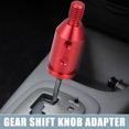 thumbnail image 3 of Unique Bargains Gear Shift Knob Adapter Kit Universal with 4 Plastic Hoses Non Threaded Lever Cover Head Aluminum Alloy Red, 3 of 7