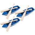 thumbnail image 2 of 3pcs Mini Boat Decor Set Blue Plastic Creative Home Craft Tabletop Decoration for Micro Landscapes, 2 of 3