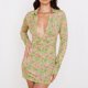 thumbnail image 2 of Vestido de manga larga con cuello vuelto y estampado cómodo de ocio a la moda para mujer Pompotops hdfakjf9438, 2 of 8