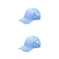 thumbnail image 3 of Jumpingount Gorra de béisbol con cola de caballo ajustable para mujer Azul claro 2piezas Jumpingount CBP032147, 3 of 5