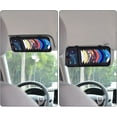 thumbnail image 6 of Car CD Case Holder, Vehicle Sun Visor Organizer for Cars with 12 DVD Storage Sleeves, 1 Mesh Pocket, 1 Pen Holder and Elastic Strap, Black, 6 of 7