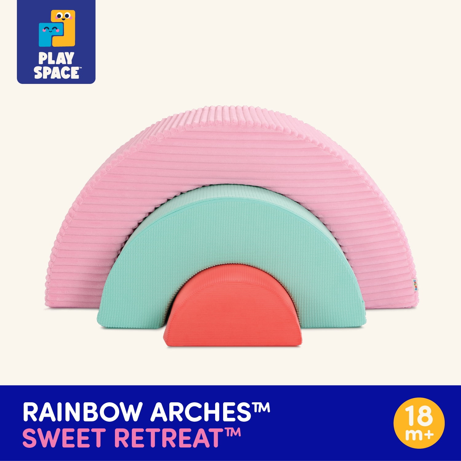 Battat Rainbow Arches Nesting Foam Arch Trio Climber Soft Play Indoor Equipment for 12 Months +
