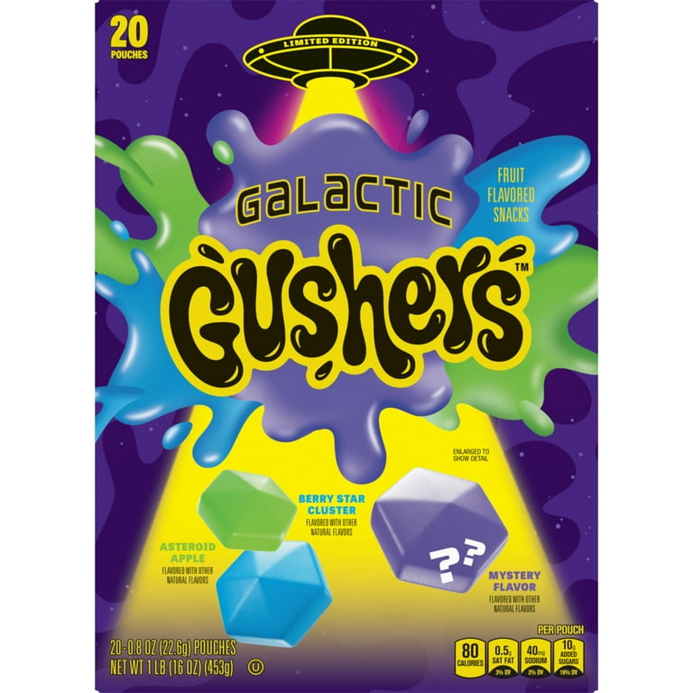 Gushers Galactic Asteroid Apple, Berry Star Cluster, Mystery
