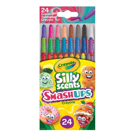 Crayola Crayons Scented Smashups, Mini Twists, 24 Count, Assorted Colors