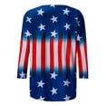 thumbnail image 4 of DailyTrove Women's Long Sleeve American Flag Ombre T-Shirt - Casual Loose Top, Chic for Cooler Days & Patriotic Events, 4 of 4