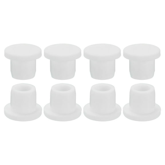 Uxcell Silicone Rubber Hole Plug Soft Flexible Stopper for 9-10mm Hole White 8 Pieces