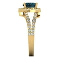 thumbnail image 3 of Clara Pucci 14K Yellow Gold 1.49ct LondonBlueTopaz Halo Ring for Women, 3 of 8