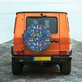 thumbnail image 6 of Goofa Different Chemical Things Pattern Universal Tire Cover for Jeep, SUV, Truck, and Trailer – Waterproof, UV-Resistant,Easy to Install, Fits 14"-17" Tires-16 inch, 6 of 6