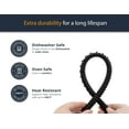 thumbnail image 3 of 3 Pack Silicone Oven Rack Shields, Heat Resistance Silicone Oven Rack Protectors Guards Against Burns and Scars, 14 Inches Long (Black), 3 of 5