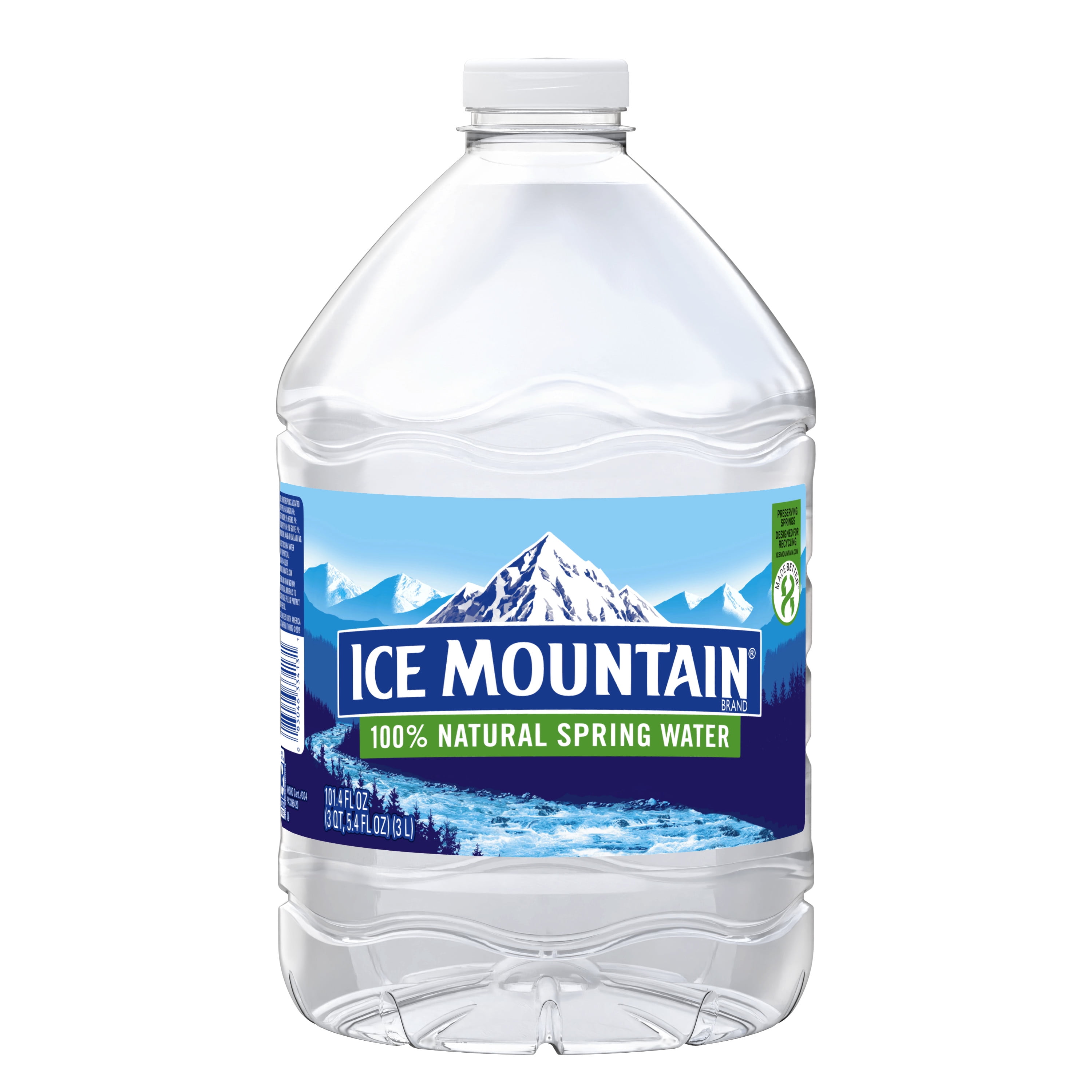 ICE MOUNTAIN Brand 100 Natural Spring Water, 101.4ounce plastic jug