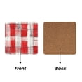 thumbnail image 2 of Multi-Shape Mdf Cork Coaster 4 Pieces Of Anti-Slip, Anti-Wear And Anti-Fouling 3.9in Easy To Clean And Stable Structure Indianred Checked Hand-Drawn Sketch_3 Square, 2 of 7