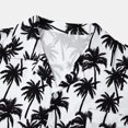thumbnail image 4 of Camisas Hombre Manga Larga Camisa casual con estampado de hombres Blusa de camisa con cuello vuelto de manga corta (White, 3XL), 4 of 7