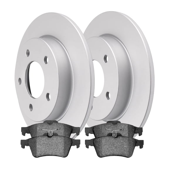 AutoShack Rear Brake Rotors Ceramic Brake Pads | Replacement For 2005-2013 Mazda 3 2013 Mazda 3 Sport 2.0L 2.5L FWD | Coated | 6-PC Brake Kit | ArmorStop