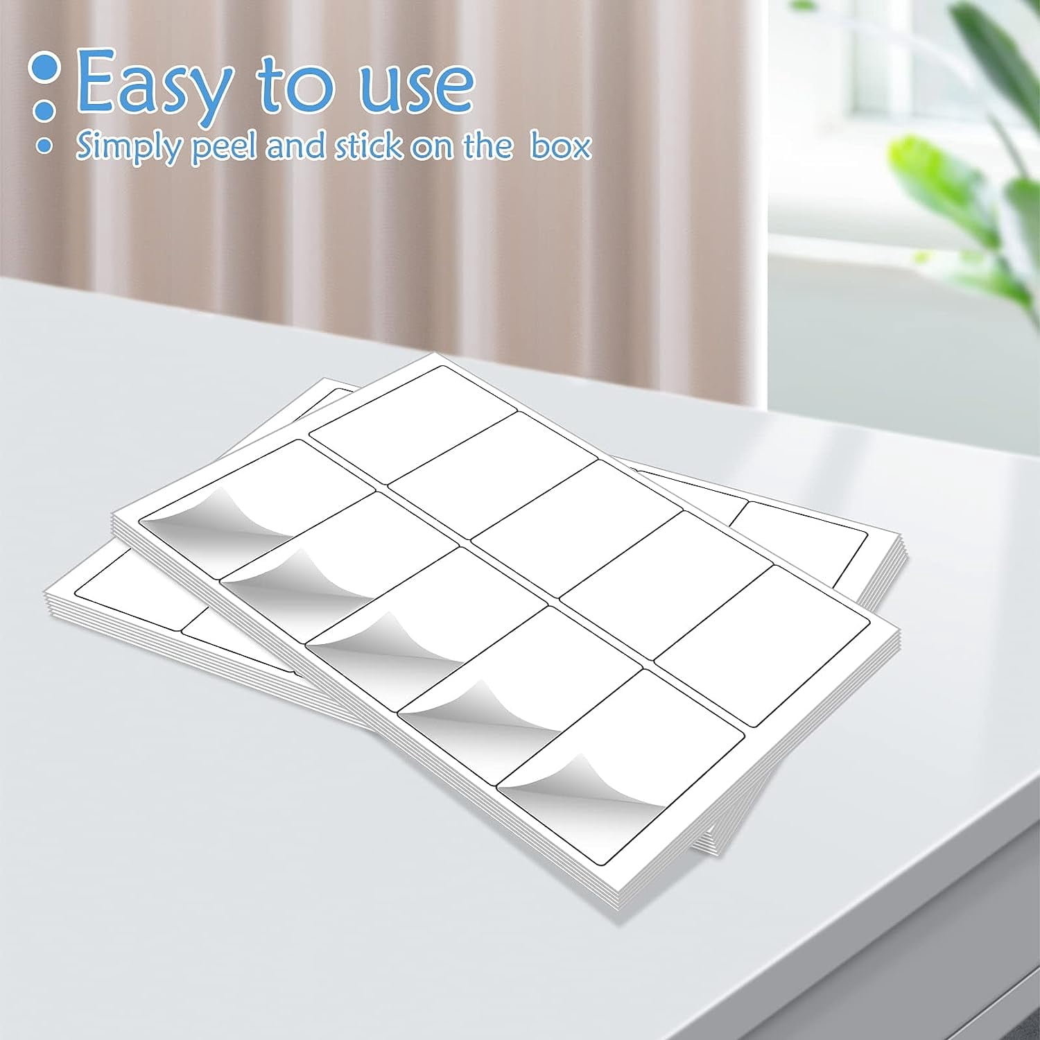 2” x 4” (1000 Labels) Shipping Mailing Labels, Printable White Sticker Label for Laser Inkjet Printer, Permanent Adhesive Mailing Address Labels for Packages Envelopes (100 Sheets)