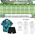 thumbnail image 3 of JLFKNG Fashion Men's 2Pcs Outfits Summer Short Sleeve T Shirts And Shorts Breathable Casual Floral Printed Hawaiian Style Comfy Summer Clothes, 3 of 9