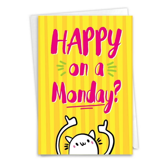 1 Funny Retirement Card with Envelope - Happy Monday C3219RTG