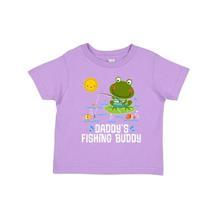 

Inktastic Daddys Fishing Buddy Cute Frog Gift Toddler Boy or Toddler Girl T-Shirt