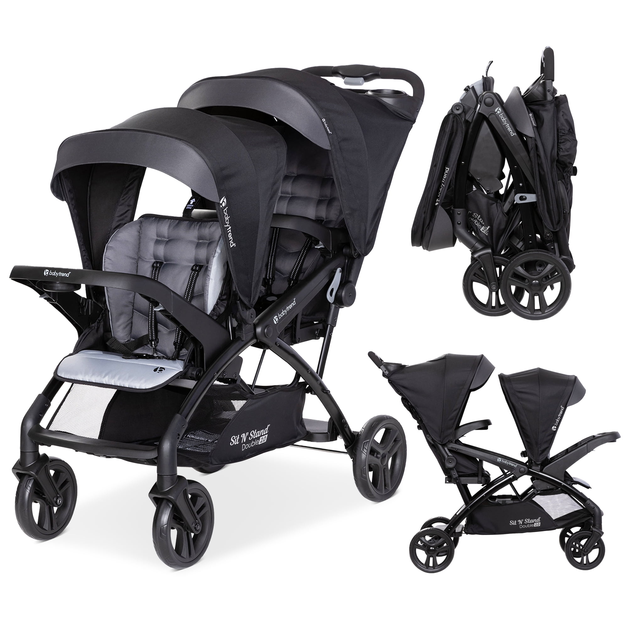 Graco DuoGlider ダブルベビーカー グレー/ブラック Graco DuoGlider Click Connect Double Stroller, Grey - Walmart.com