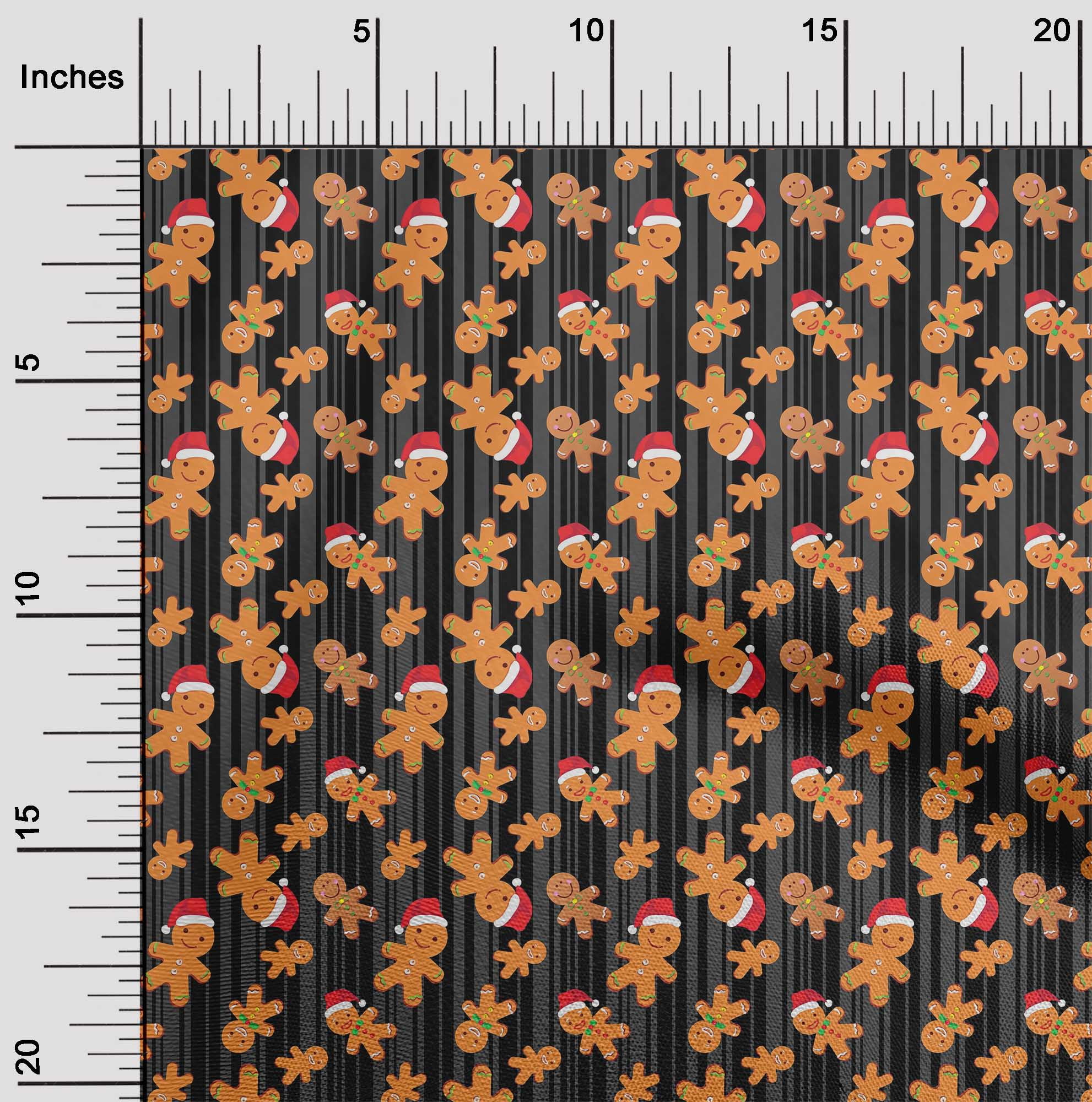oneOone Rayon Black Fabric Christmas Quilting Supplies Print Sewing Fabric By The Yard 56 Inch Wide