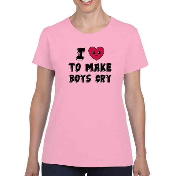 Love To Make Boys Cry T-Shirt Women -Smartprints Designs, Female Medium
