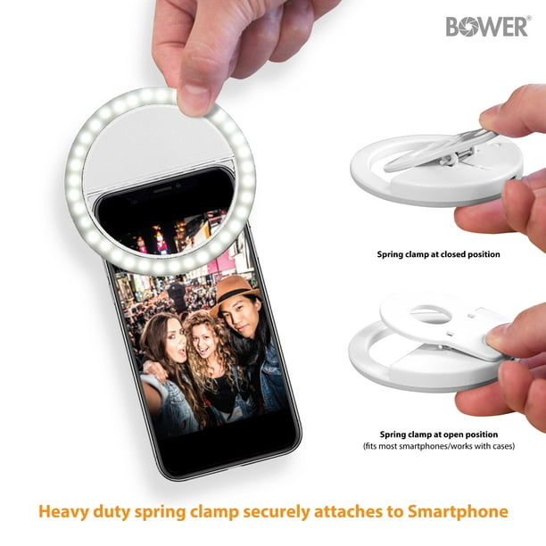 Keuze geest bureau Bower Clip On Ring Light, White - Walmart.com