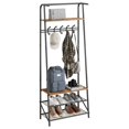 thumbnail image 1 of EDTara Wooden Coat Rack with Shoe Bench, Sturdy Shoe Rack Organizer for Hallway, Mudroom, Bedroom, 1 of 7
