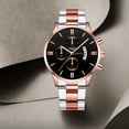 thumbnail image 6 of Men’s Openwork Quartz Watch with Stainless Steel Strap – Alloy Case Business Casual Wristwatch, Skeleton Dial Analog Timepiece Father’s Day Gift for Him, 6 of 6