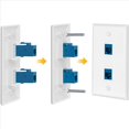 thumbnail image 4 of 8-Pack 1 Port Ethernet Wall Plate, RJ45 Cat6 Female to Female Jack Inline Coupler Face Plates, 1-Port, 4 of 8