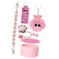 thumbnail image 2 of Juego de accesorios para tazas, botella de agua, asa, correa, pajita y adorno Rosa, 2 of 7