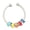 Pink+Yellow, variant on Open Ring Adjustable Fine Workmanship Anxiety Relief with Enamel Bead Opening Decoration Accessory Unisex Stacking Spinning Ring for Daily Wear